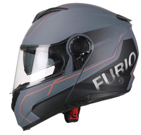 Systeemhelm Furio Mat Black/Red