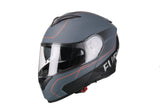 Systeemhelm Furio Mat Black/Red