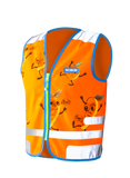 Wowow Fluo jasje Comic Veggie voor kids - Oranje