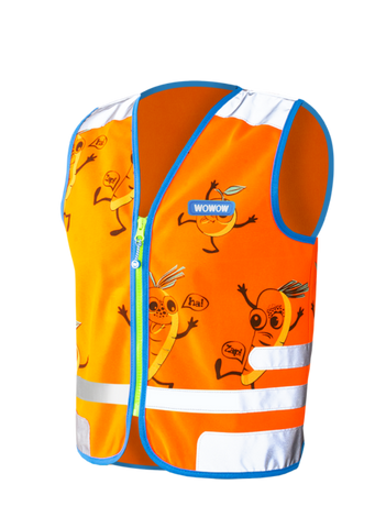 Wowow Fluo jasje Comic Veggie voor kids - Oranje